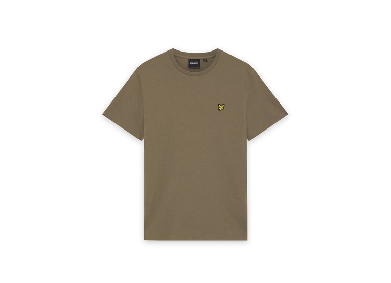 Lyle & Scott cotton crew neck T-shirt khaki ash heren