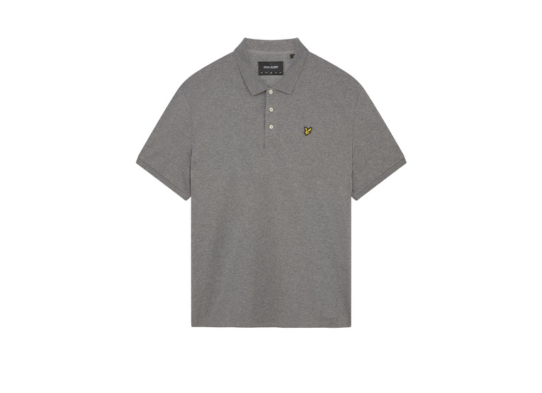 Lyle & Scott katoenen poloshirt mid grey marl heren