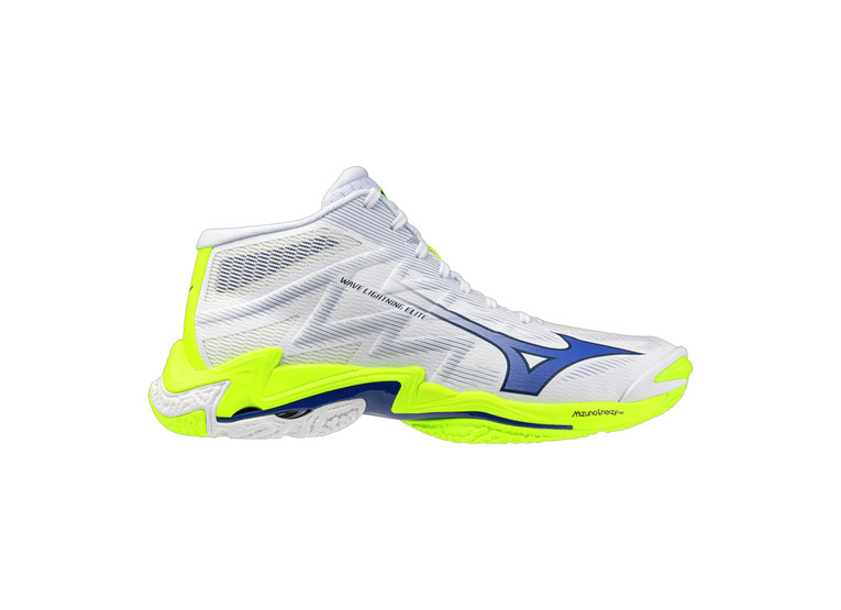 Mizuno Wave Lightning elite MID indoorschoen wit/lightning yellow/dazzling blue heren