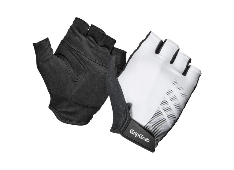 GripGrab RIDE Lite padded short finger zomer fietshandschoen wit unisex