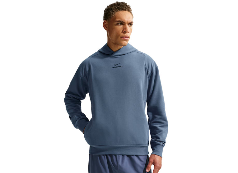 Nike Pro Dri-FIT hoodie diffused blue heren