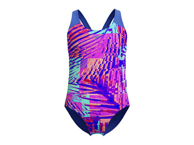 Speedo Digital printed splashback badpak roze/blauw meisjes Speedo Digital printed splashback badpak roze/blauw meisjes