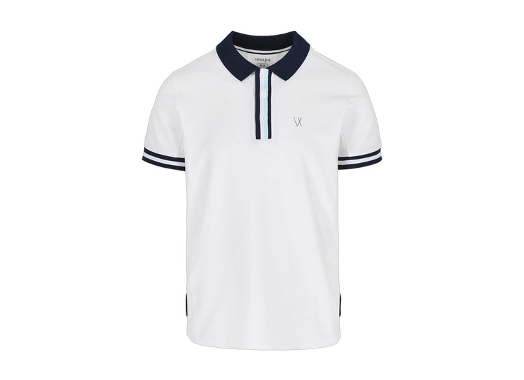 Vieux Jeu Sven polo wit/dressblue heren