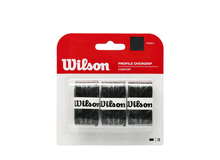 Wilson profile overgrip zwart 3-pack