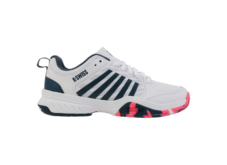 K-Swiss Court Express 2 tennisschoen wit/stargazer/neon blaze KIDS