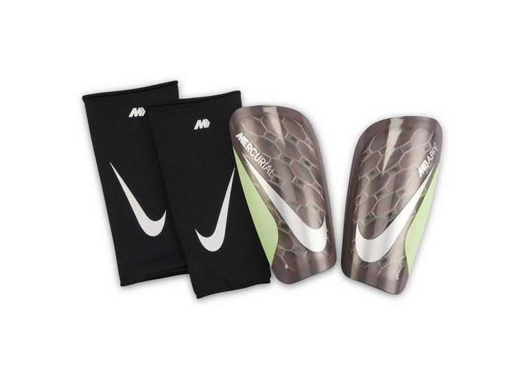 Nike Mercurial Lite Kylian Mbappe scheenbeschermers malt/barely volt/met silver