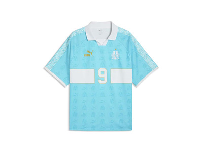 Puma OM KING retro jersey team aqua/wit