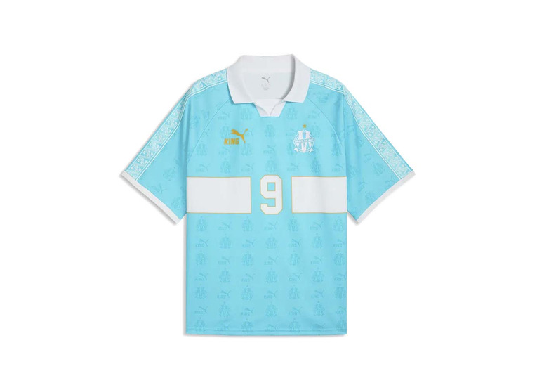 Puma OM KING retro jersey team aqua/wit