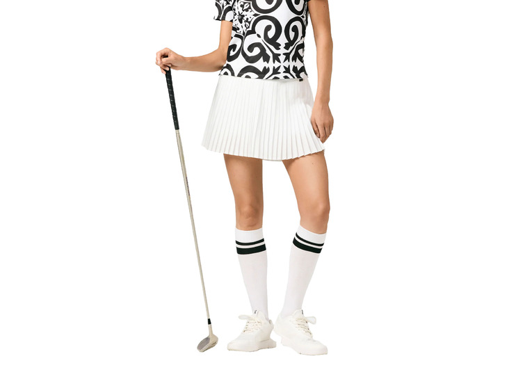 Goldbergh Plisse rok wit dames