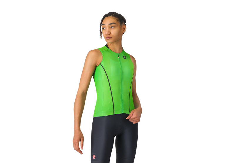 Castelli Anima flow sleeveless jersey groen dames