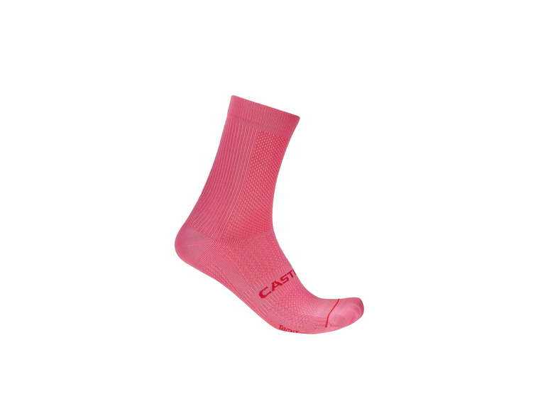 Castelli Espresso 2 W 12 fietssok rosa giro dames