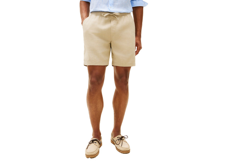 Tommy Hilfiger Dover chinoshort van linnenmix batique khaki heren