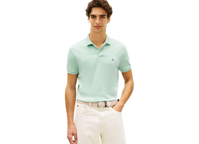 Tommy Hilfiger polo van soepel katoen crushed mint heren