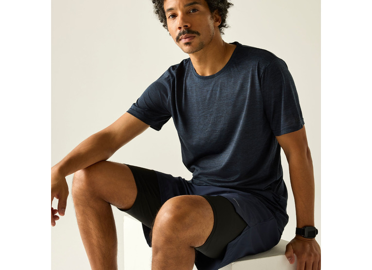 Regatta Fingal edition marl T-shirt navy heren