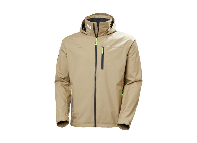 Helly Hansen crew hooded sailing jacket 2.0 pebble heren