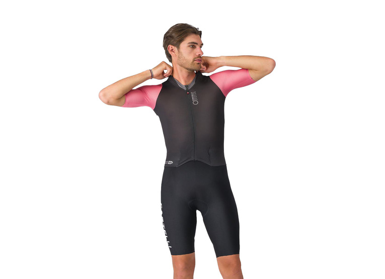 Castelli Saturday morning skinsuit zwart/rosa giro heren