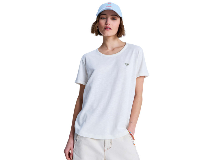 Roxy Oceanwave regular emby T-shirt egret dames