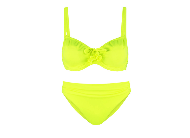 Cyell flower vibes bikini D-cup neon geel dames