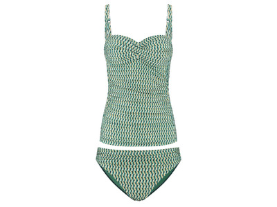 Cyell Groovy graphic tankini B-cup groen dames