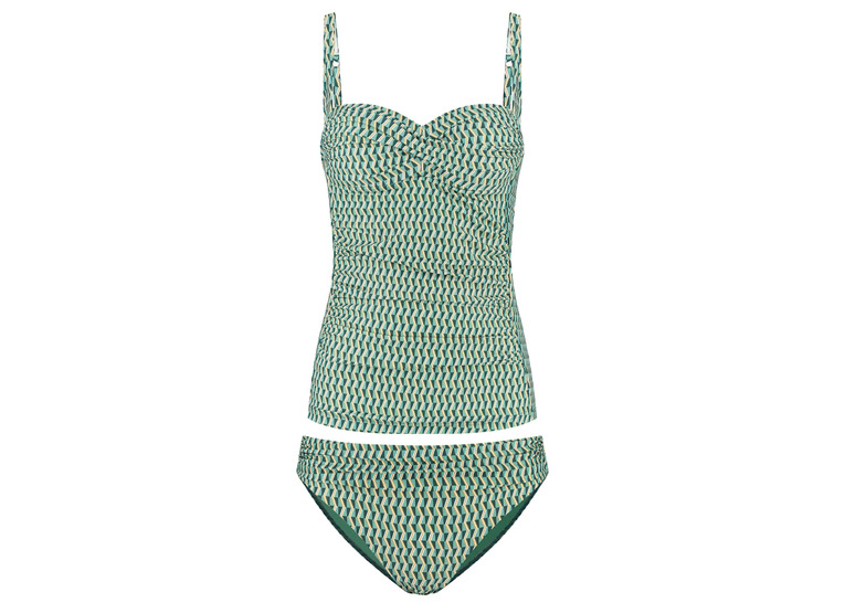 Cyell Groovy graphic tankini B-cup groen dames