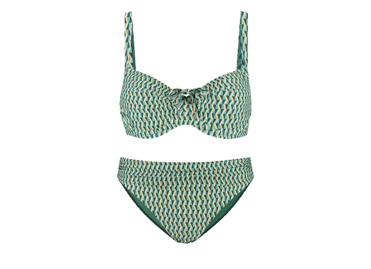 Cyell Groovy graphic beugel bikini D-cup groen dames