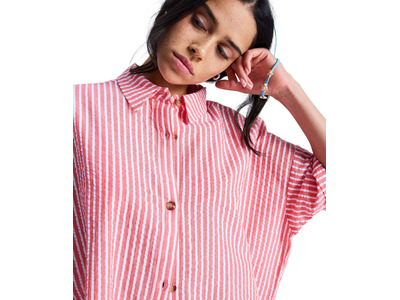 Roxy Beachy nostalgia stripe overhemd hibiscus sunrise stripe dames