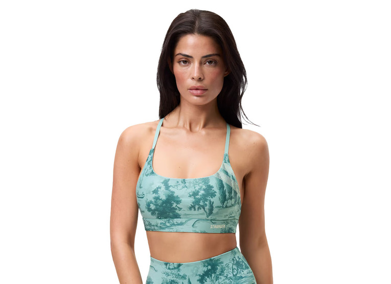 Stronger Signature printed strap sport-bh toile di roma dames