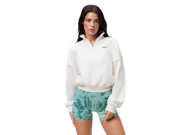Stronger half zip sweatshirt whisper white dames