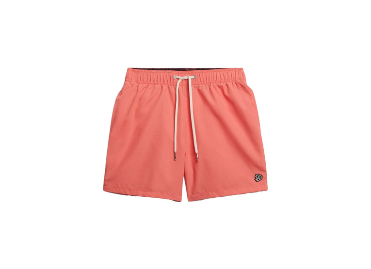 Superdry zwemshort met geborduurd logo sugar coral heren