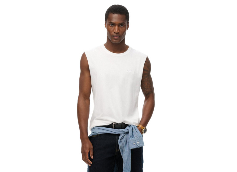 Superdry organic cotton essential logo tanktop wit heren
