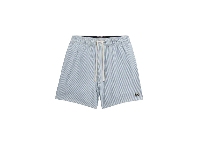 Superdry Seer sucker zwemshort rijstwit/hemelstreep heren
