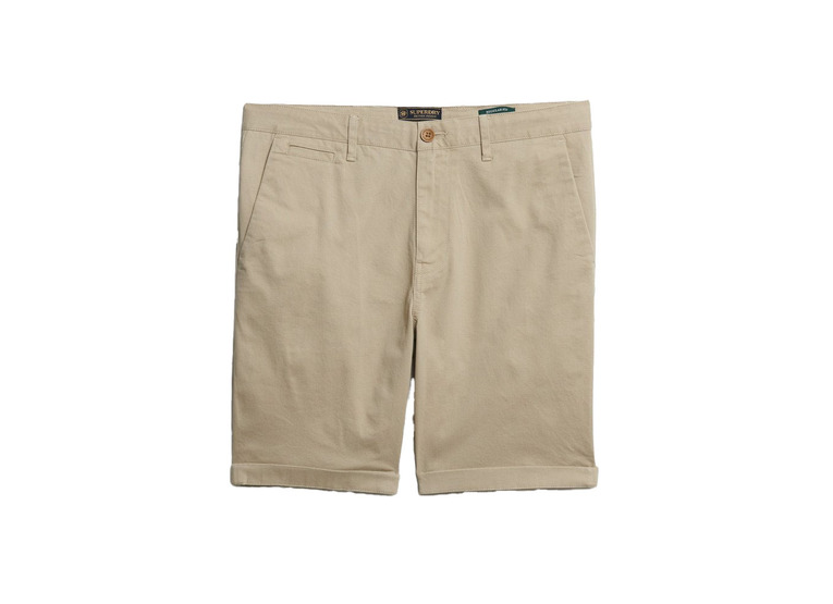 Superdry Premium chino short sandstone heren