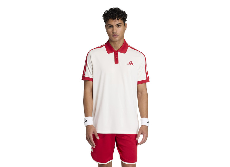 Adidas tennis classics polo wit/rood heren