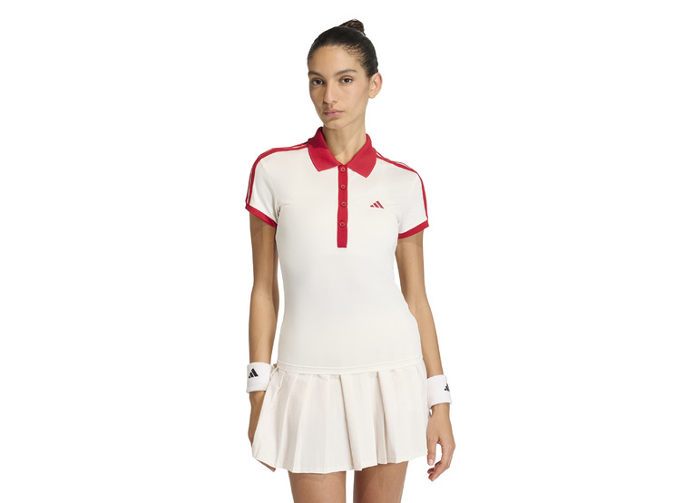 Adidas tennis classics polo wit/rood dames