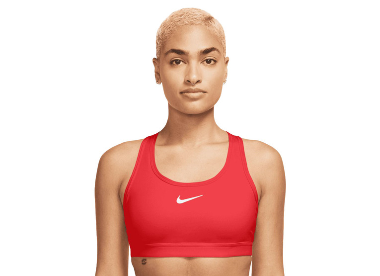 Nike Swoosh sport-bh rood dames