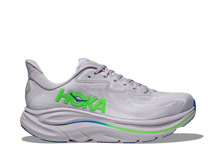 Hoka Clifton 10 loopschoen ash grey/neon green heren