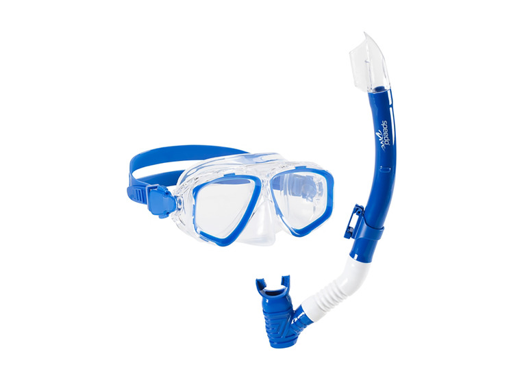 Speedo Junior Adventure Mask en Snorkel Set blue sea