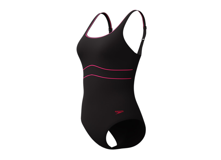 Speedo Contour Eclipse badpak zwart/ruby dames