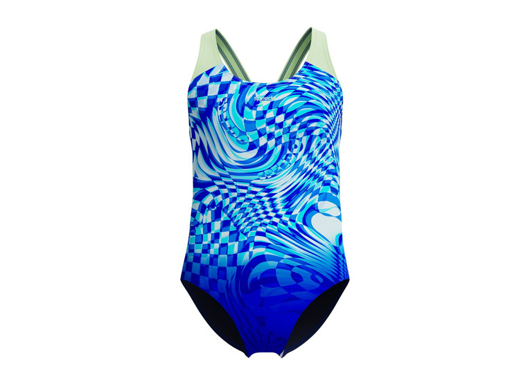 Speedo Print Splashback badpak blauw meisjes