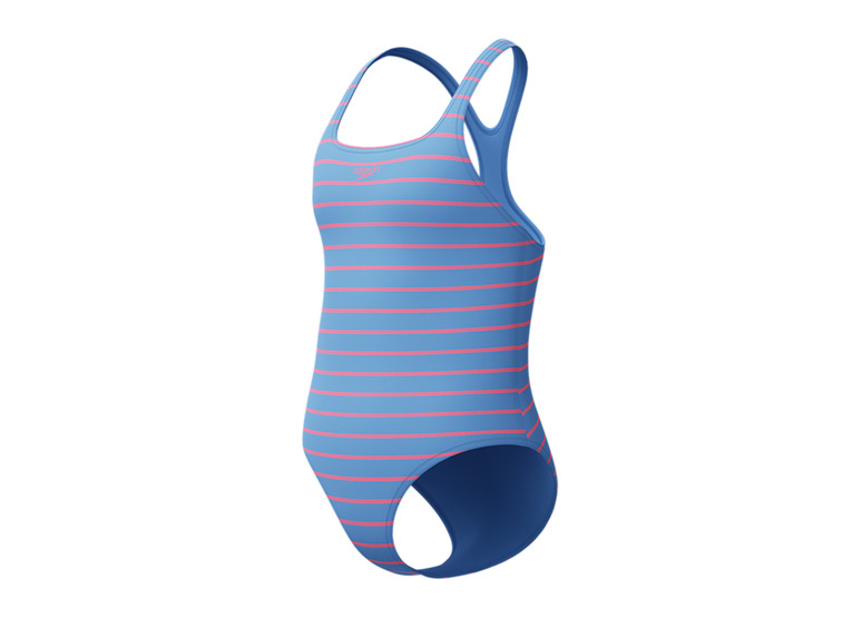 Speedo Print Medalist badpak periwinkle blue meisjes