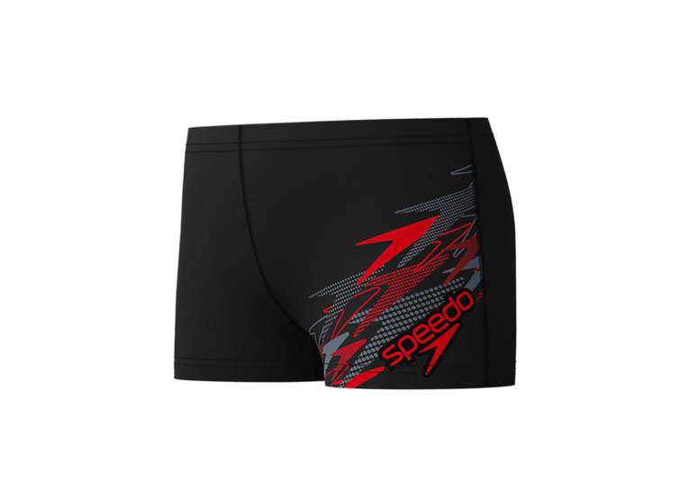 Speedo Medley logo zwembroek zwart/rood KIDS