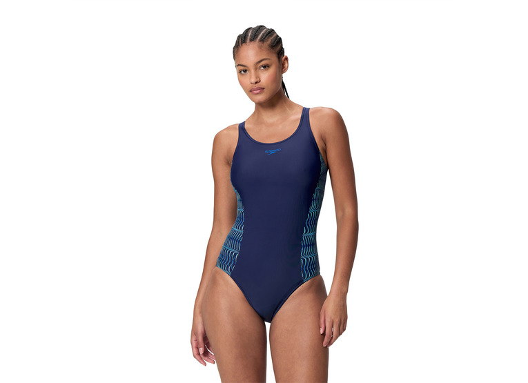 Speedo Placement Medalist badpak navy/blauw dames