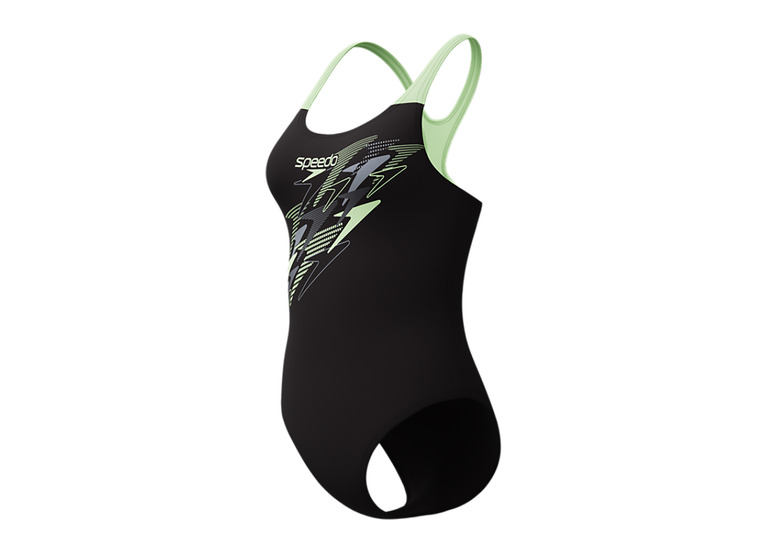 Speedo Medley medalist badpak zwart/pale clover dames