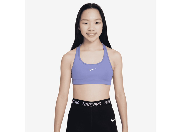 Nike Swoosh sportbeha paars meisjes Nike Swoosh sportbeha paars meisjes