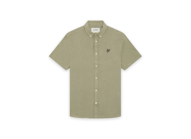 Lyle & Scott linen shirt seagrass heren
