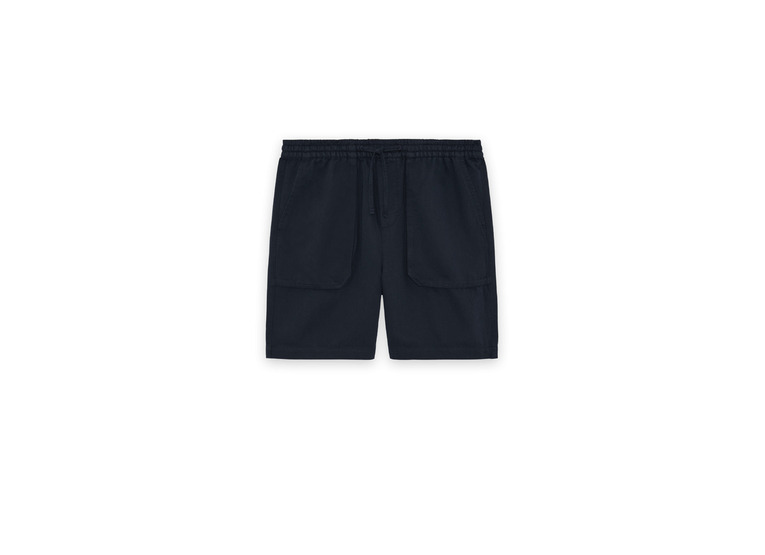 Lyle & Scott linen blend short navy heren