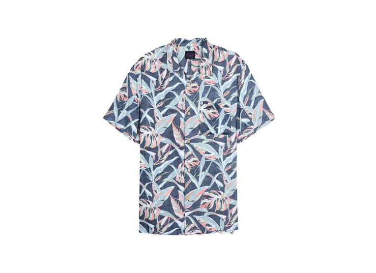 Oxbow Tropics shirt deep marine heren