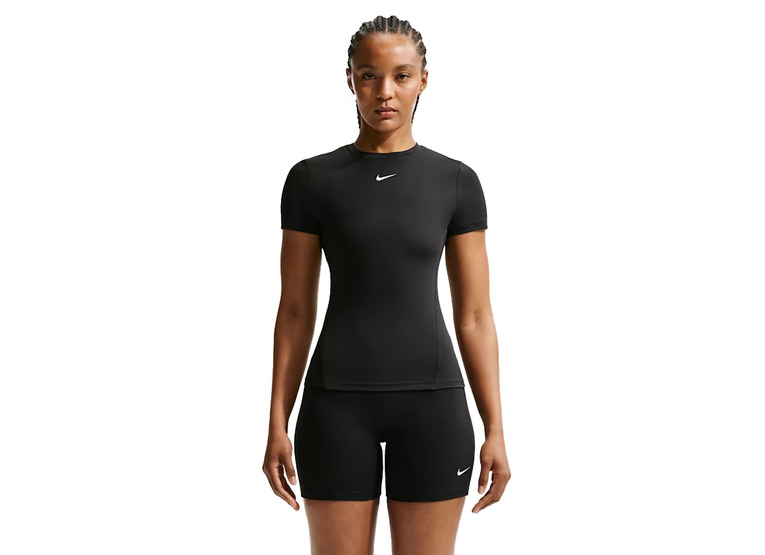Nike One fitted T-shirt zwart dames