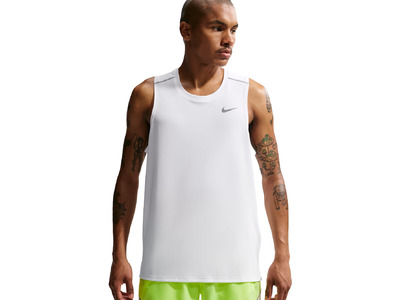 Nike Miler Dri-FIT tanktop wit heren Nike Miler Dri-FIT tanktop wit heren