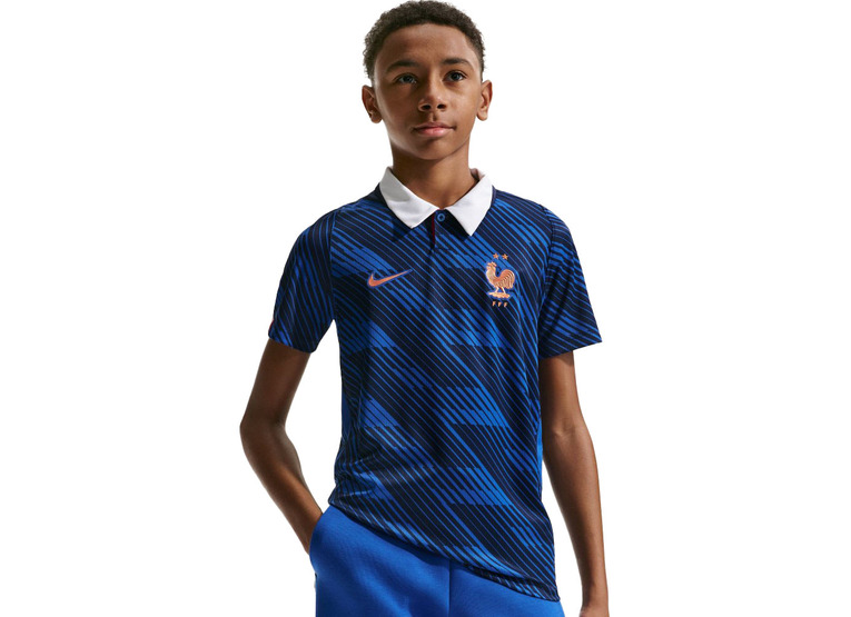 Nike FFF 2026 Stadium Thuis voetbalshirt blauw kids